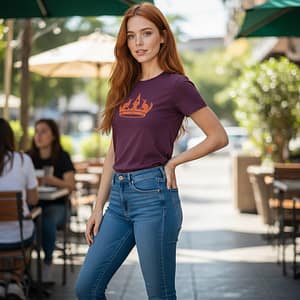 Woman modeling Noble Numbat T-Shirt
