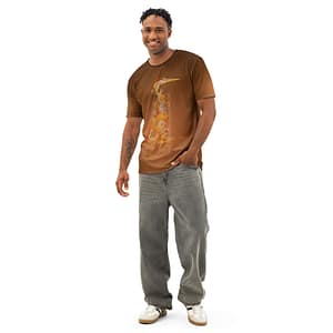 Ubuntu Hardy Heron Men's Cotton Crew Neck Sublimation T-Shirt
